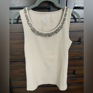 Chico’s tank top with diamond embellishments